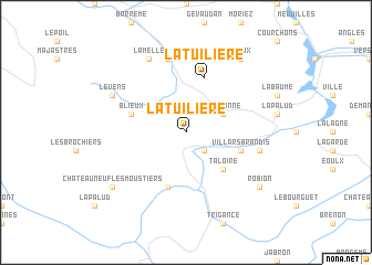 map of La Tuilière