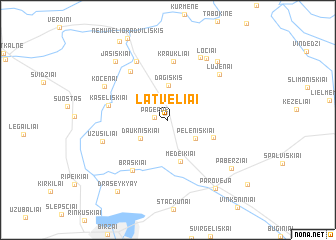 map of Latveliai