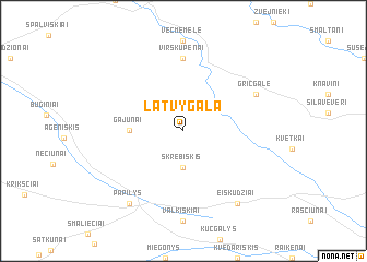 map of Latvygala