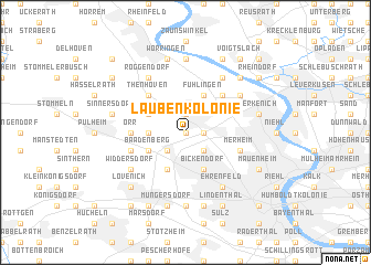 map of Laubenkolonie