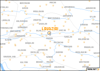 map of Laudžiai