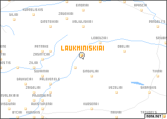 map of Laukminiškiai