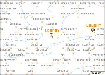 map of LʼAunay