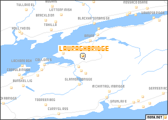 map of Lauragh Bridge