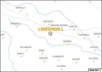 map of Laurens Hill