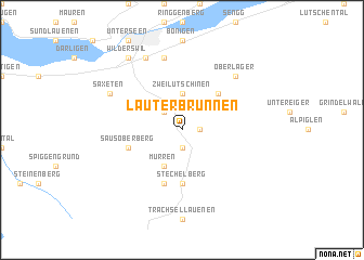 map of Lauterbrunnen