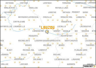 map of Lauzou