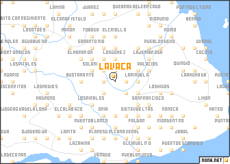 map of La Vaca