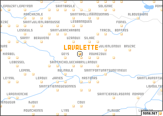 map of La Valette