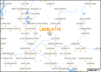 map of La Valette