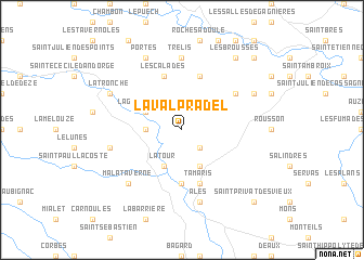 map of Laval-Pradel