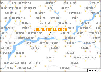 map of Laval-sur-Luzège