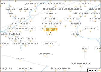 map of Lavaré