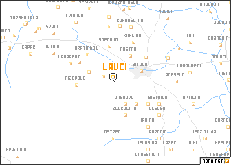 map of Lavci