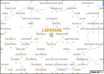 map of Lavergne