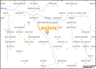 map of La Vergne