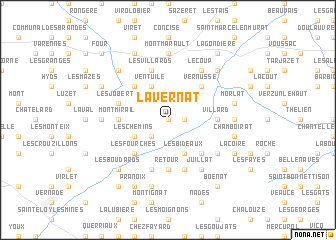 map of Lavernat