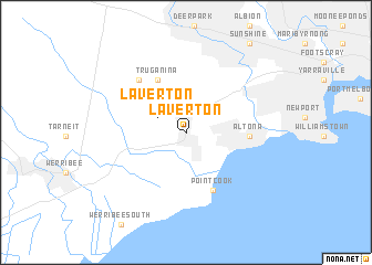 map of Laverton