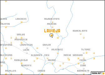 map of La Vieja