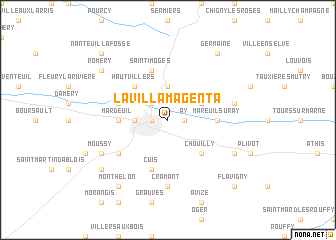 map of La Villa-Magenta