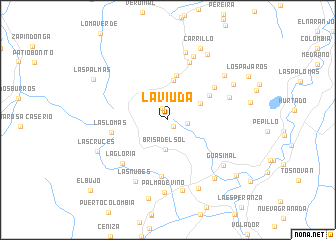 map of La Viuda