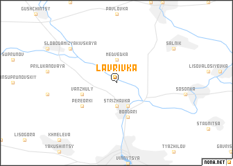 map of Lavrivka