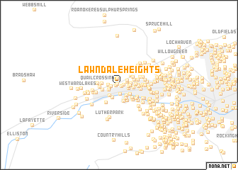 map of Lawndale Heights