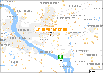 map of Lawnford Acres