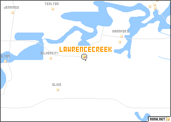 map of Lawrence Creek