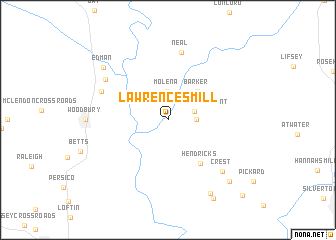 map of Lawrences Mill