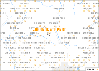 map of Lawrence Tavern