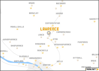 map of Lawrence