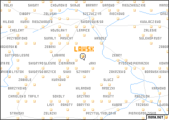 map of Ławsk