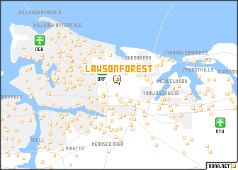 map of Lawson Forest