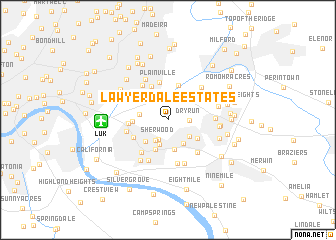 map of Lawyerdale Estates