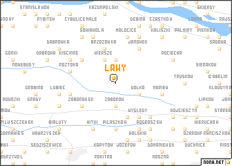 map of Ławy