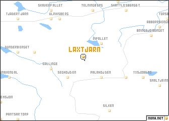 map of Laxtjärn