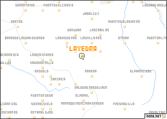 map of La Yedra