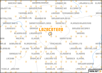 map of La Zacatera