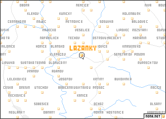 map of Lažánky