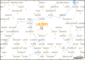 map of Lažany