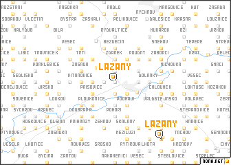 map of Lažany