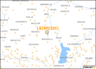 map of Lazarćevci