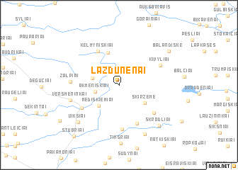 map of Lazdūnėnai