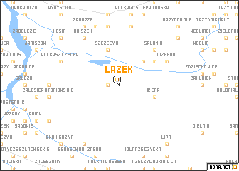 map of Łążek