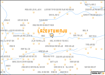 map of Laze v Tuhinju