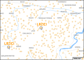 map of Lazići