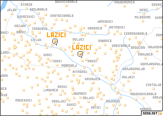 map of Lazići