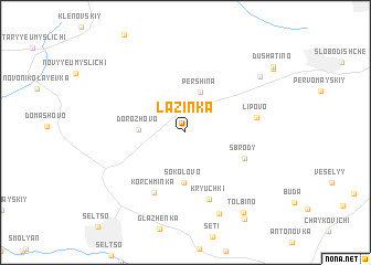 map of Lazinka