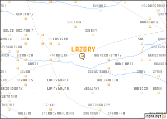 map of Łazory